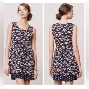Anthropologie Porridge Petaluma Horse Navy Dress -Size Small